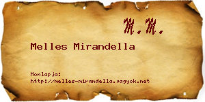Melles Mirandella névjegykártya